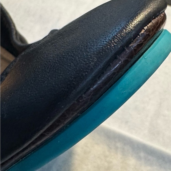 Tieks Matte Black and Teal Ballet Flats - Picture 8 of 10